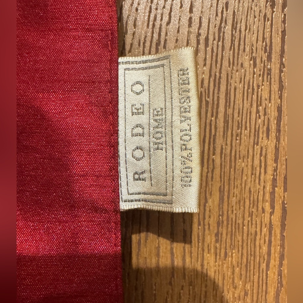 Red Floral Embroidered Table Runner from Rodeo Home - Picture 8 of 9